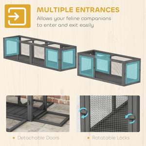 Modular cat tunnel, dark grey
