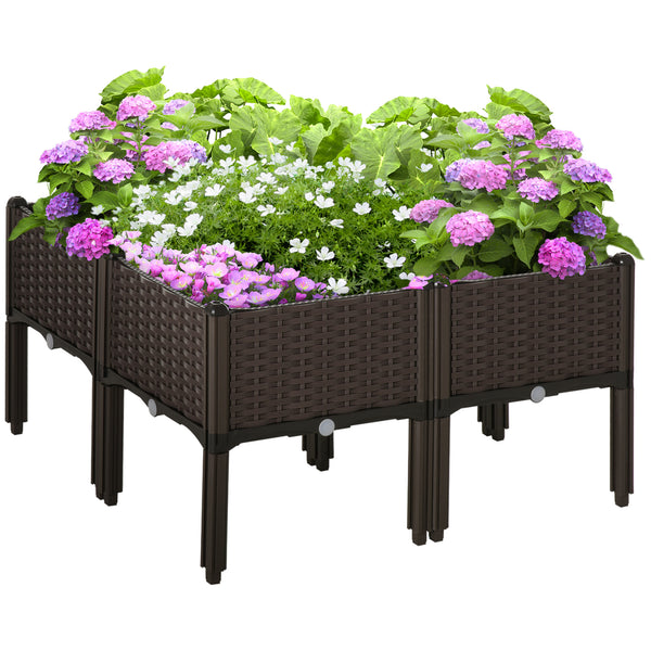 4-piece raised garden bed in PP