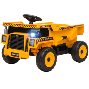 12V Dump Truck with Electric Tipper and Remote Control, Yellow