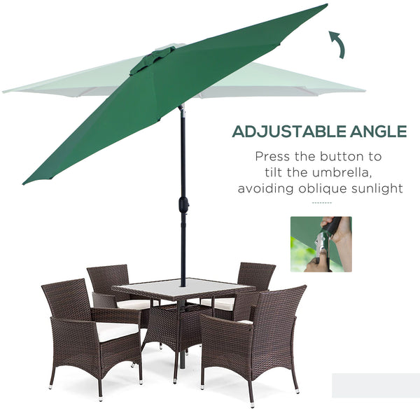 9.7-foot round parasol, green 