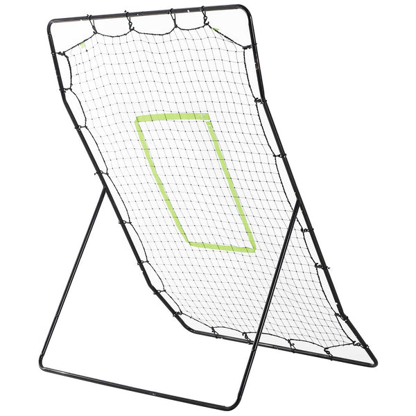 Rebound net with striking zone 