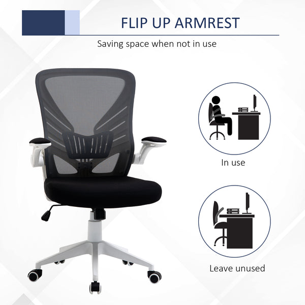 Swivel mesh office chair with lumbar support