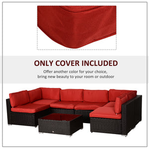 14-Piece Replacement Cushion Cover Set, Red