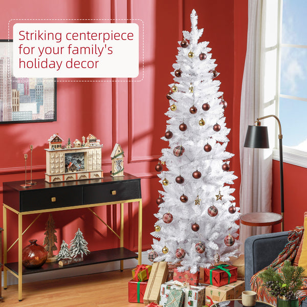 7ft Tall White Artificial Christmas Tree