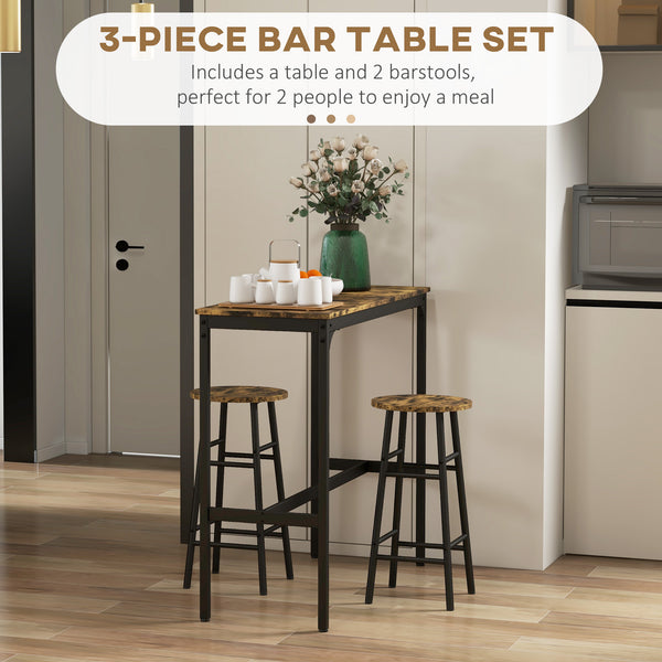 3-piece bar table and chairs set, table and chairs for 2 people