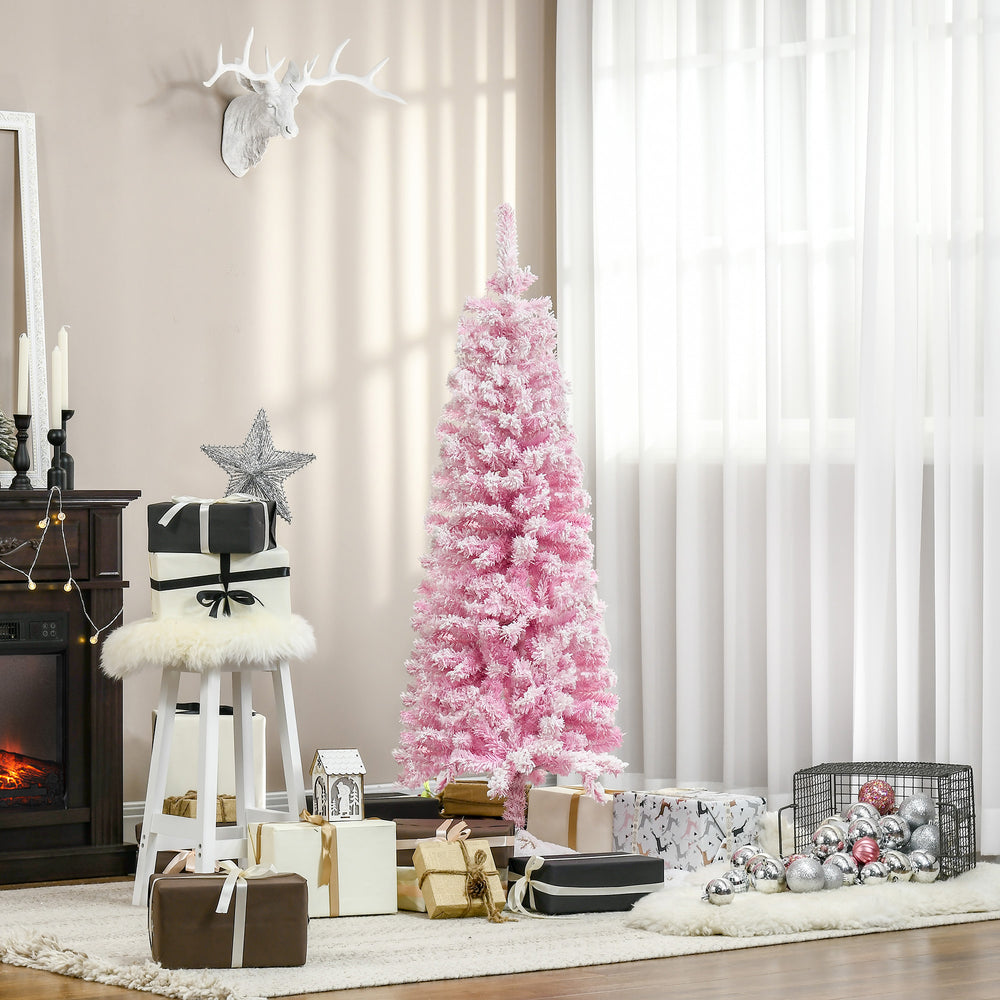 5ft Pink Snow Frosted Artificial Christmas Tree