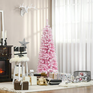 5ft Pink Snow Frosted Artificial Christmas Tree