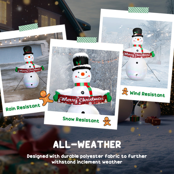 7 Foot Inflatable Snowman with Motion Activated Music 