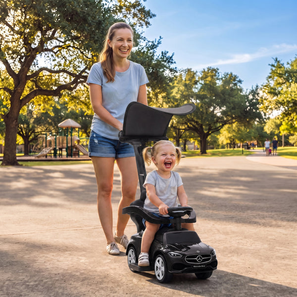 3-in-1 ride-on car with canopy, 18-36 months, black