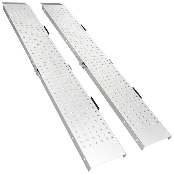 Set of 2 foldable steel loading ramps for motorcycle and ATV