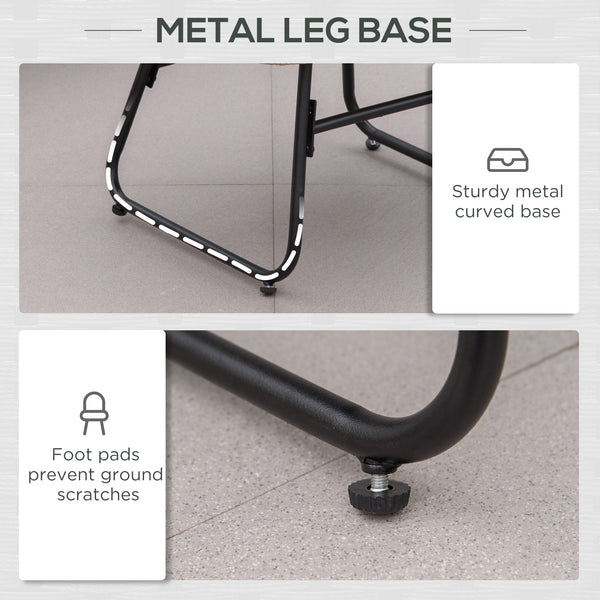 Rattan armchair with footrest
