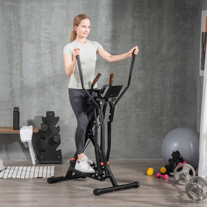 Elliptical trainer with four resistance levels, LCD display and heart rate sensor