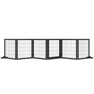 Freestanding Wooden Pet Gate, Black