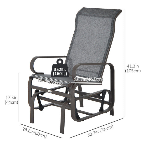 Rocking chair, brown/grey