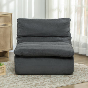 Ultra High Density Foam Armless Floor Sofa, Grey