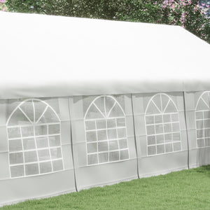 8.9 x 5 m Outdoor Party Tent with Removable Walls White