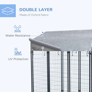 Dog kennel with waterproof and UV-resistant cover