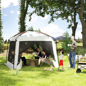 Mosquito net tent with UV50+ protection, carrying bag and stakes, white