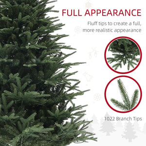 6ft Pre-Lit Artificial Christmas Tree with 1022 Branches and Warm White LED Lights