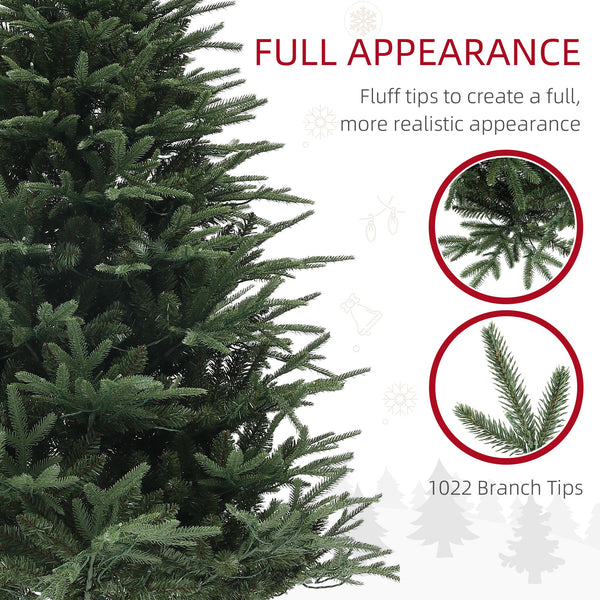 6ft Pre-Lit Artificial Christmas Tree with 1022 Branches and Warm White LED Lights
