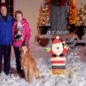 90cm Illuminated Santa Claus with 97 LEDs, stakes and zip ties