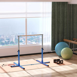 Professional gymnastics bar for children, blue