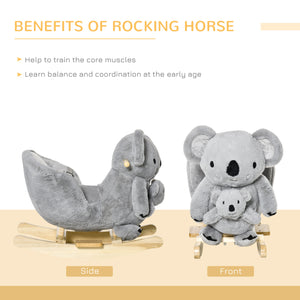 Plush Rocking Koala with Realistic Sounds, Grey
