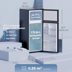 7.7 cu. ft. Refrigerator with Freezer, Black