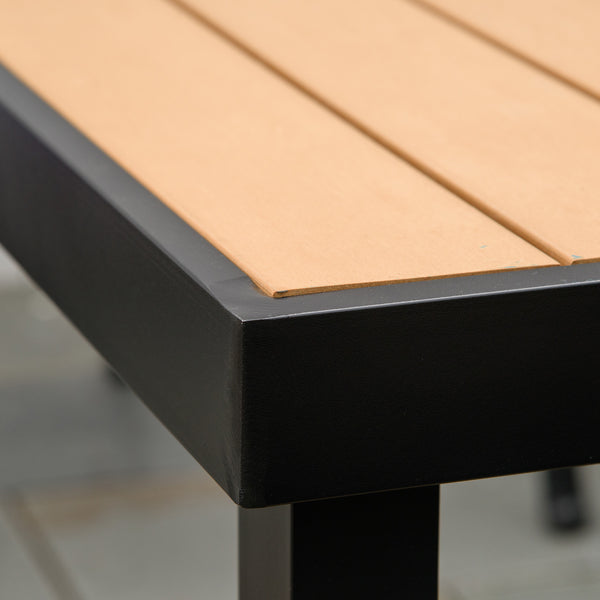 Aluminum outdoor dining table for 6 people