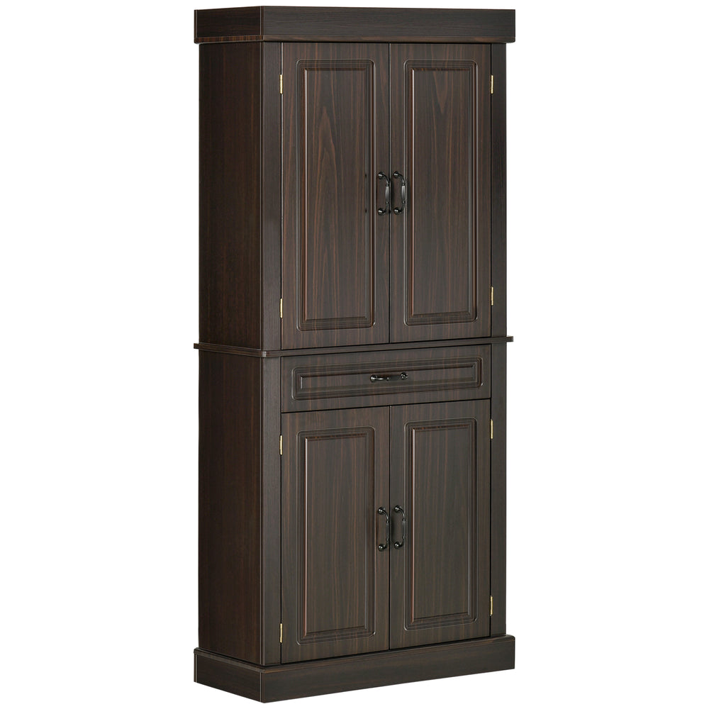 Pantry with 4 doors and 2 cabinets, aged coffee