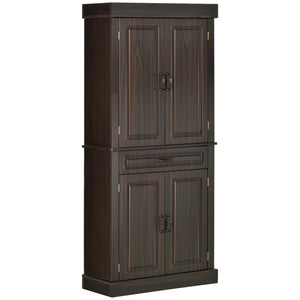 Pantry with 4 doors and 2 cabinets, aged coffee