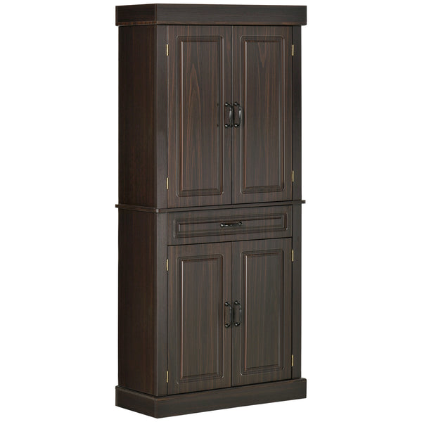 Pantry with 4 doors and 2 cabinets, aged coffee