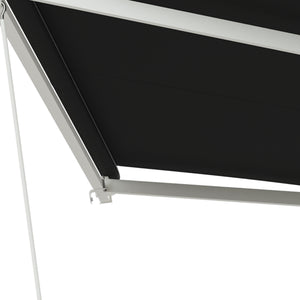 9.8 x 8.2 ft retractable electric awning, black