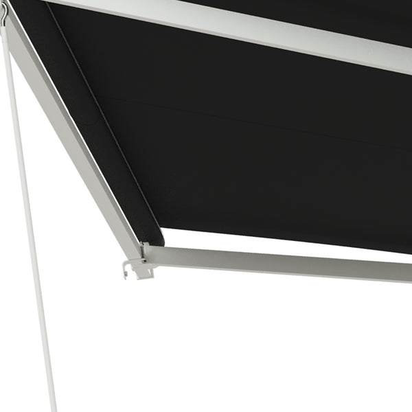 9.8 x 8.2 ft retractable electric awning, black