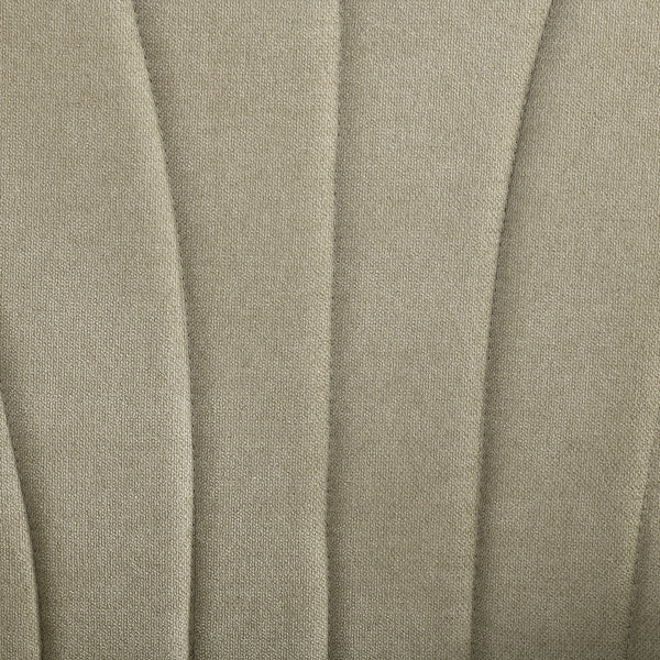 Fabric accent chair with wooden legs, beige