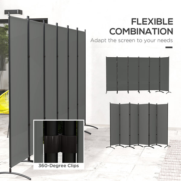 6-panel folding screen, UV30+ protection, dark grey