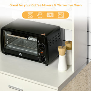 Pantry with microwave storage, white