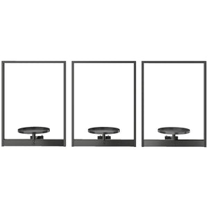 Set of 3 wall-mounted planters for indoor plants