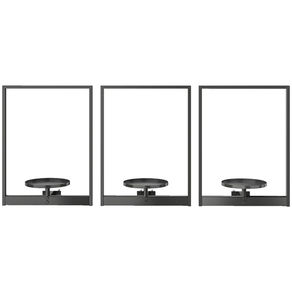 Set of 3 wall-mounted planters for indoor plants