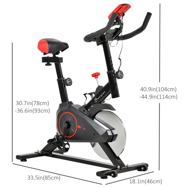 Magnetic Resistance Exercise Bike with LCD Display, Comfortable Seat Cushion