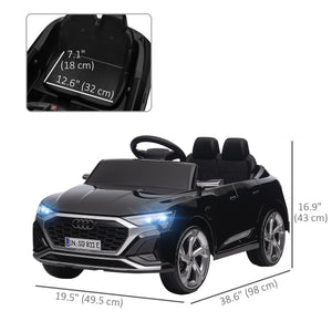 Audi Q8 Etron Sportback 12V with remote control, black