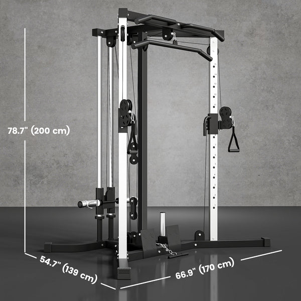 Multifunctional strength training equipment with pull-up bar, 15-position training station