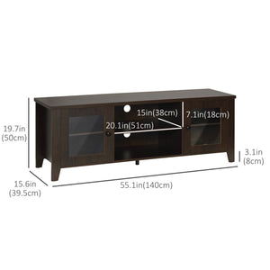 Fireplace TV stand for TVs up to 60 inches, coffee