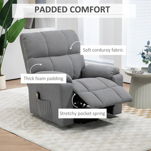 Microfiber Senior Lift Chair with Remote Control, Grey
