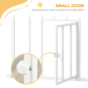 Easy-open indoor safety gate, white