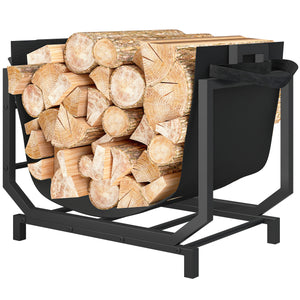 Log rack with carrying bag