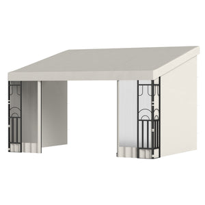 Wall-mounted pergola 10 x 13 with 2 curtains and 2 mosquito nets, UV resistant, beige