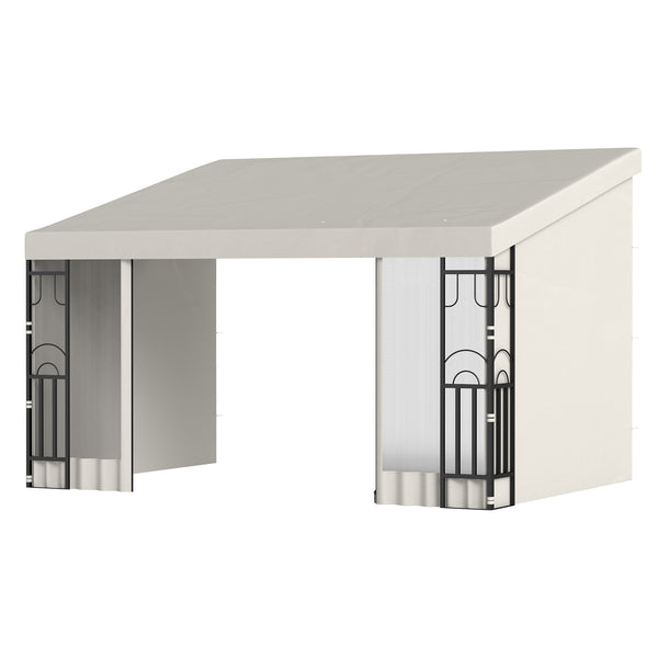 Wall-mounted pergola 10 x 13 with 2 curtains and 2 mosquito nets, UV resistant, beige