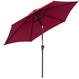 8.5-foot patio umbrella, burgundy red 