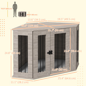 41-inch crate furniture with cushion, gray
